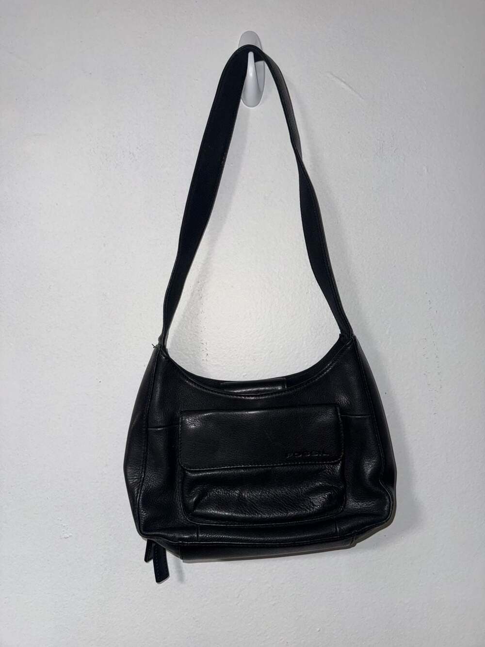 Fossil Black Leather Shoulder Bag